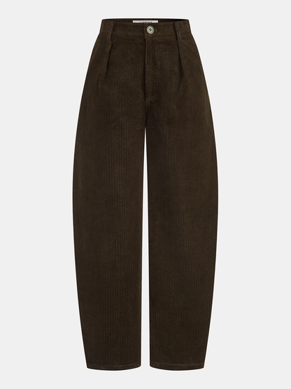 Corduroy Curved-Leg Pants
