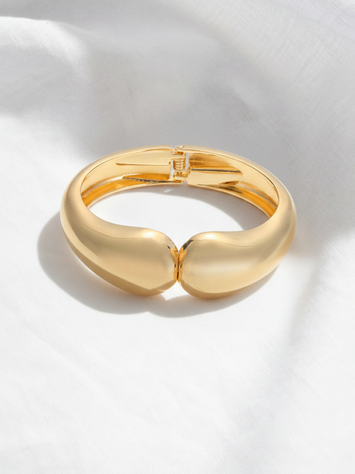 Sculptural Hinged Cuff Bracelet