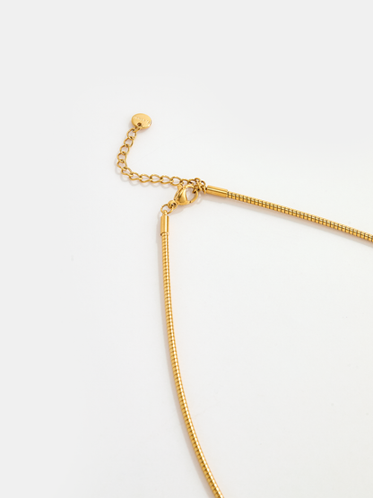 Teardrop Pendant Snake Chain Necklace