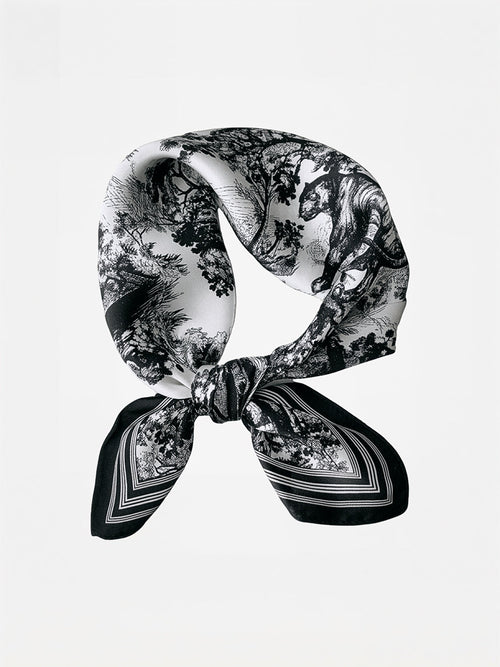 Jungle Animal Print Silk Scarf
