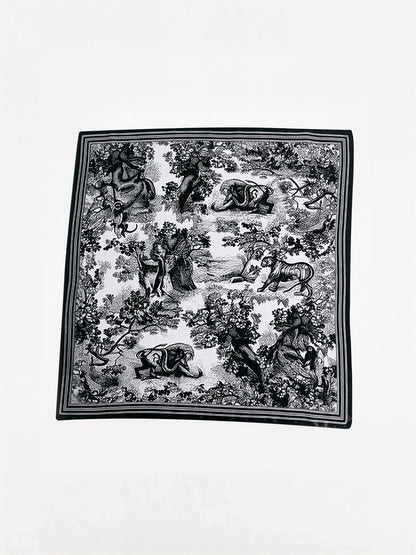Jungle Animal Print Silk Scarf