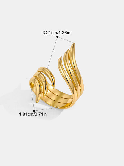 Wing-Shaped Open Statement Ring