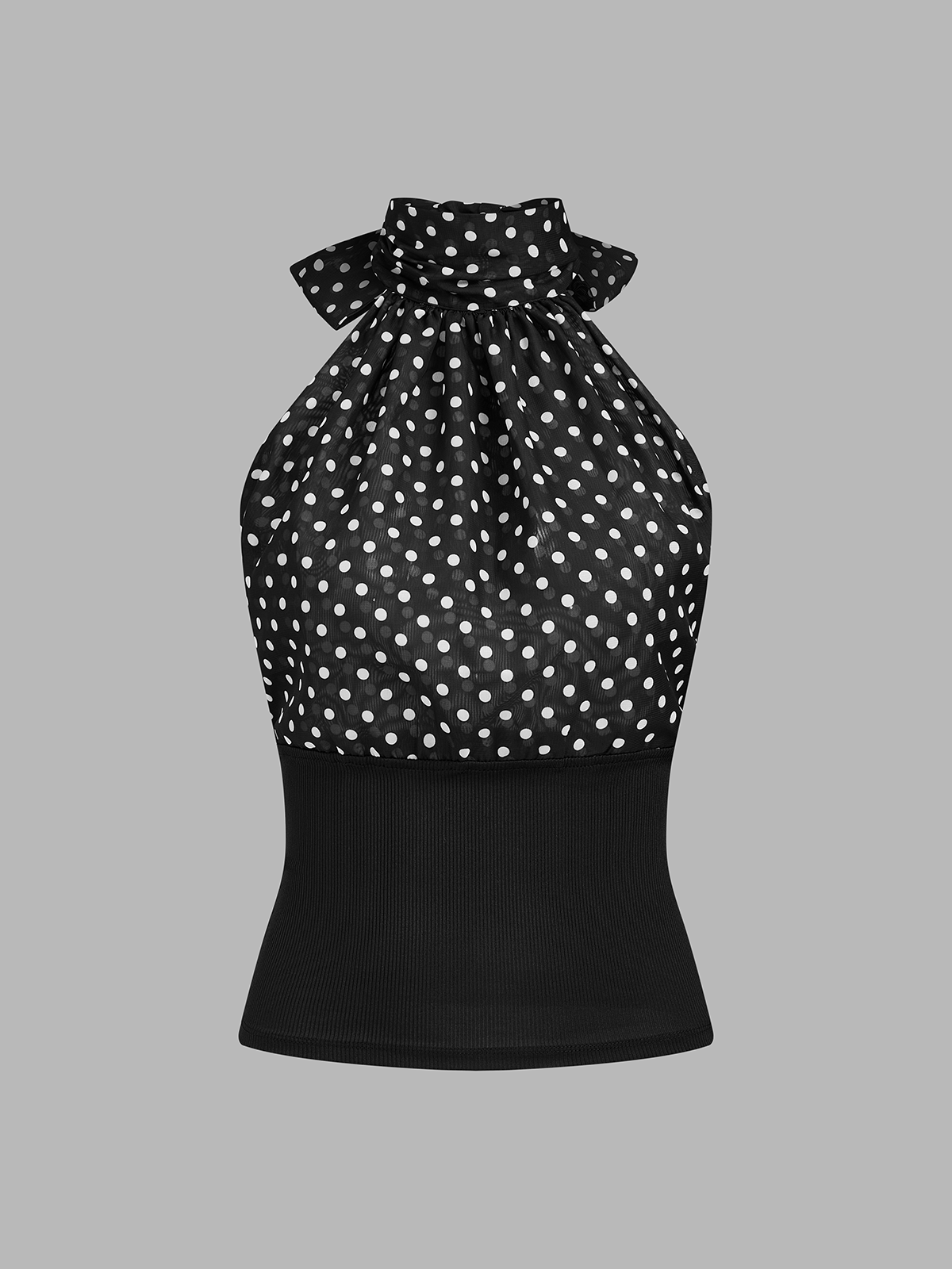 Polka Dot Bow Tie Halter Top
