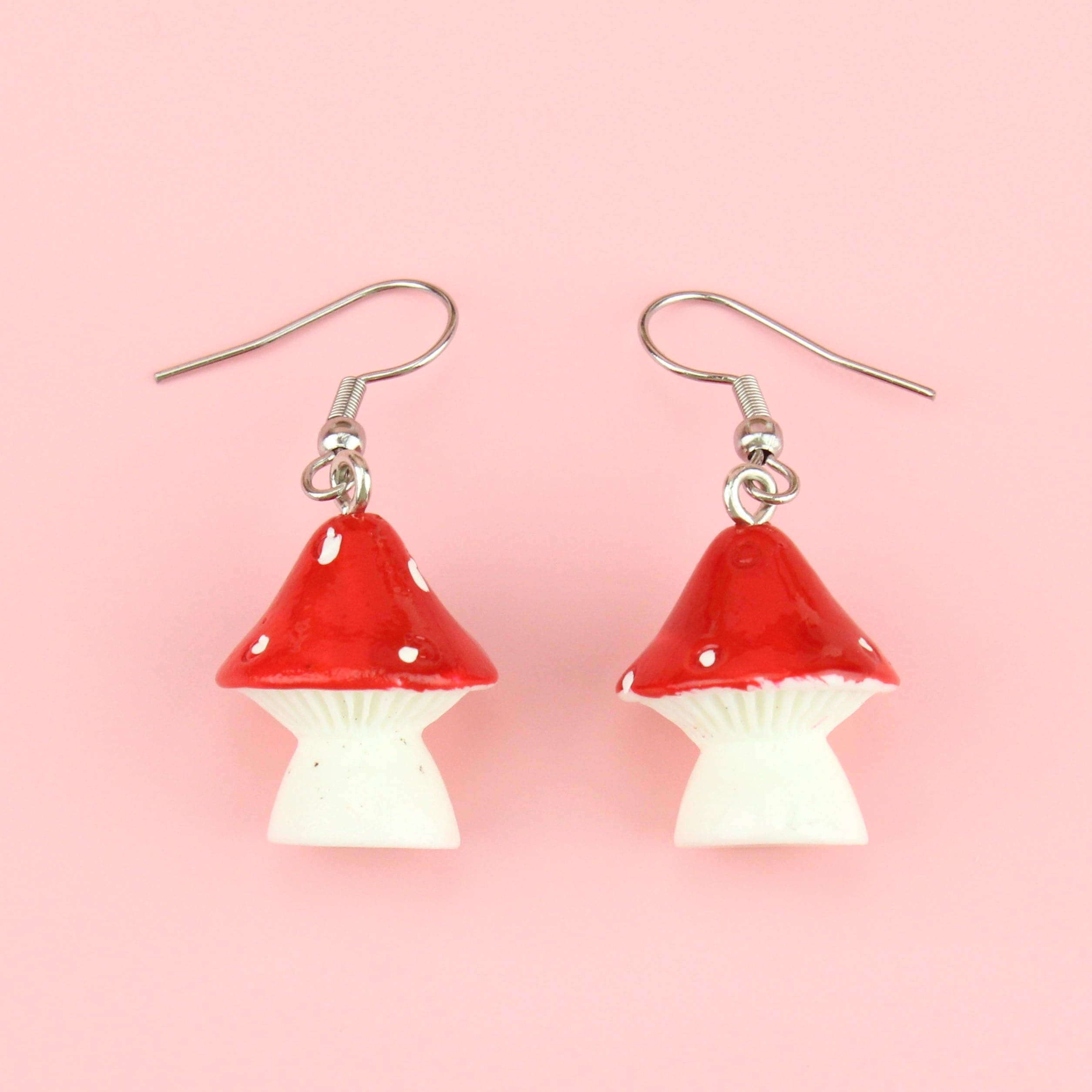 Red Toadstool Earrings
