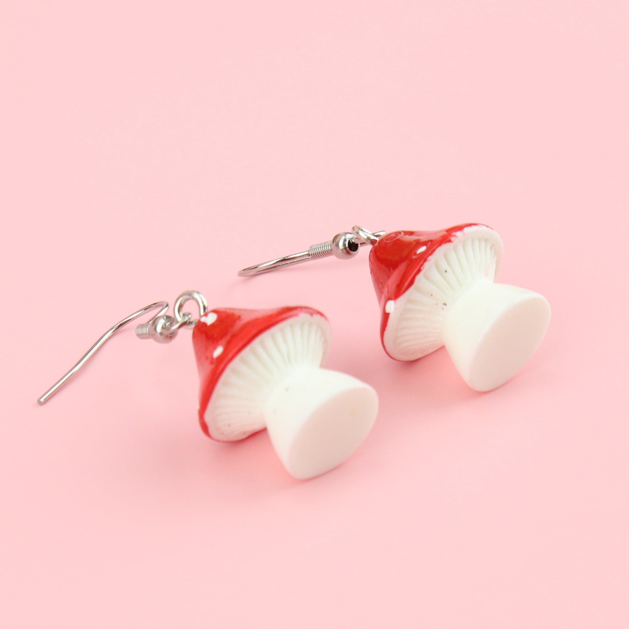 Red Toadstool Earrings