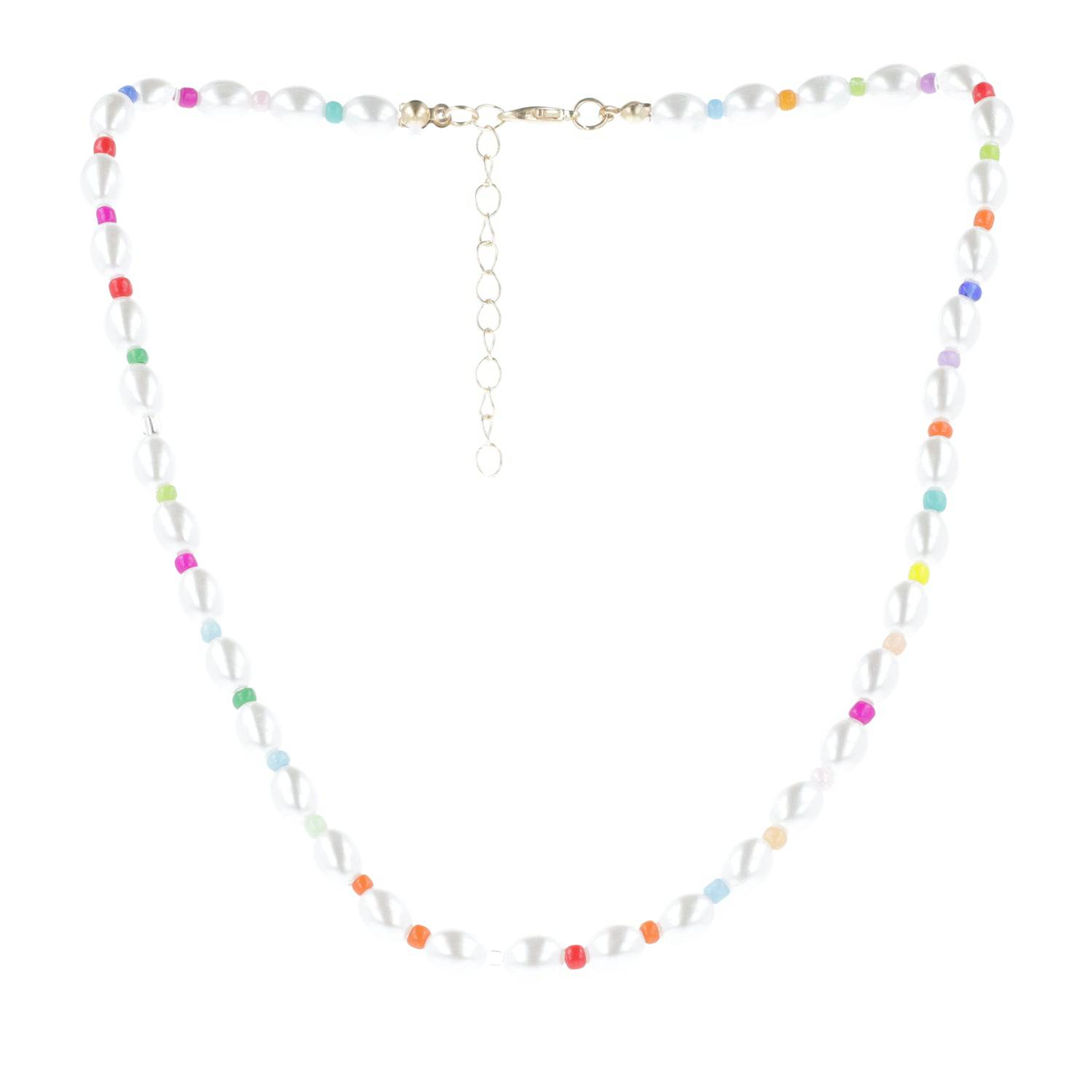 Rainbow Pearl Necklace
