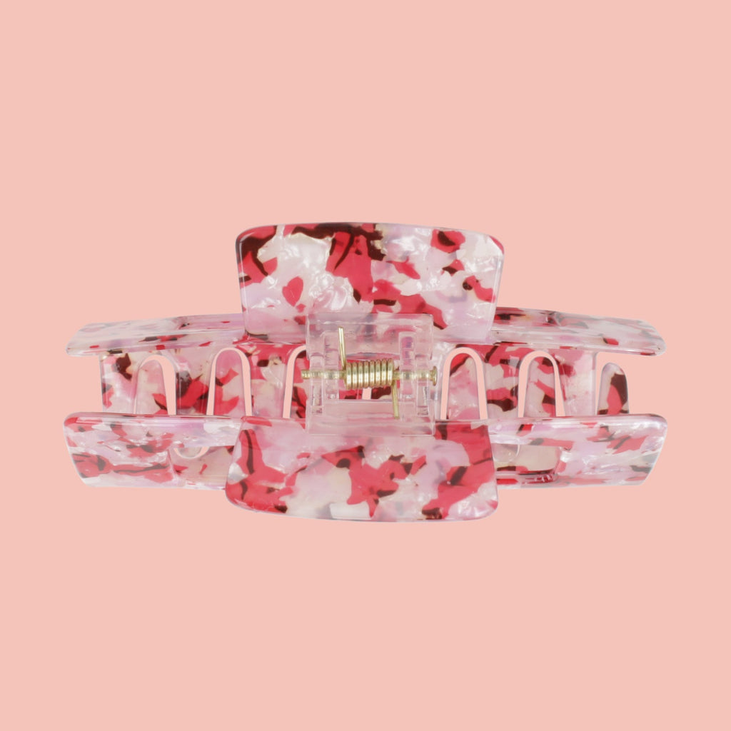 Rectangular Hair Clip - Cherry Blossom