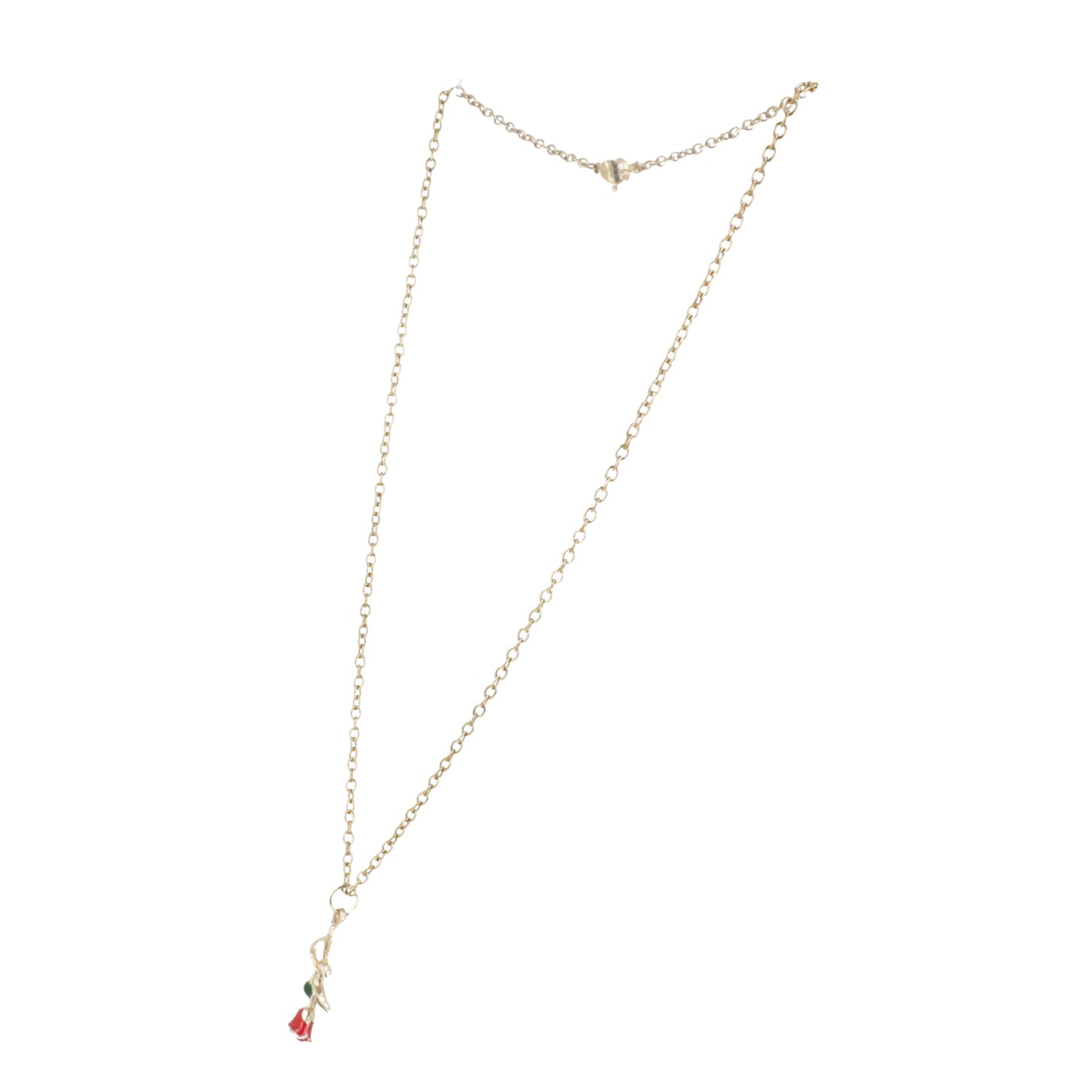 Red Enchanted Rose Necklace