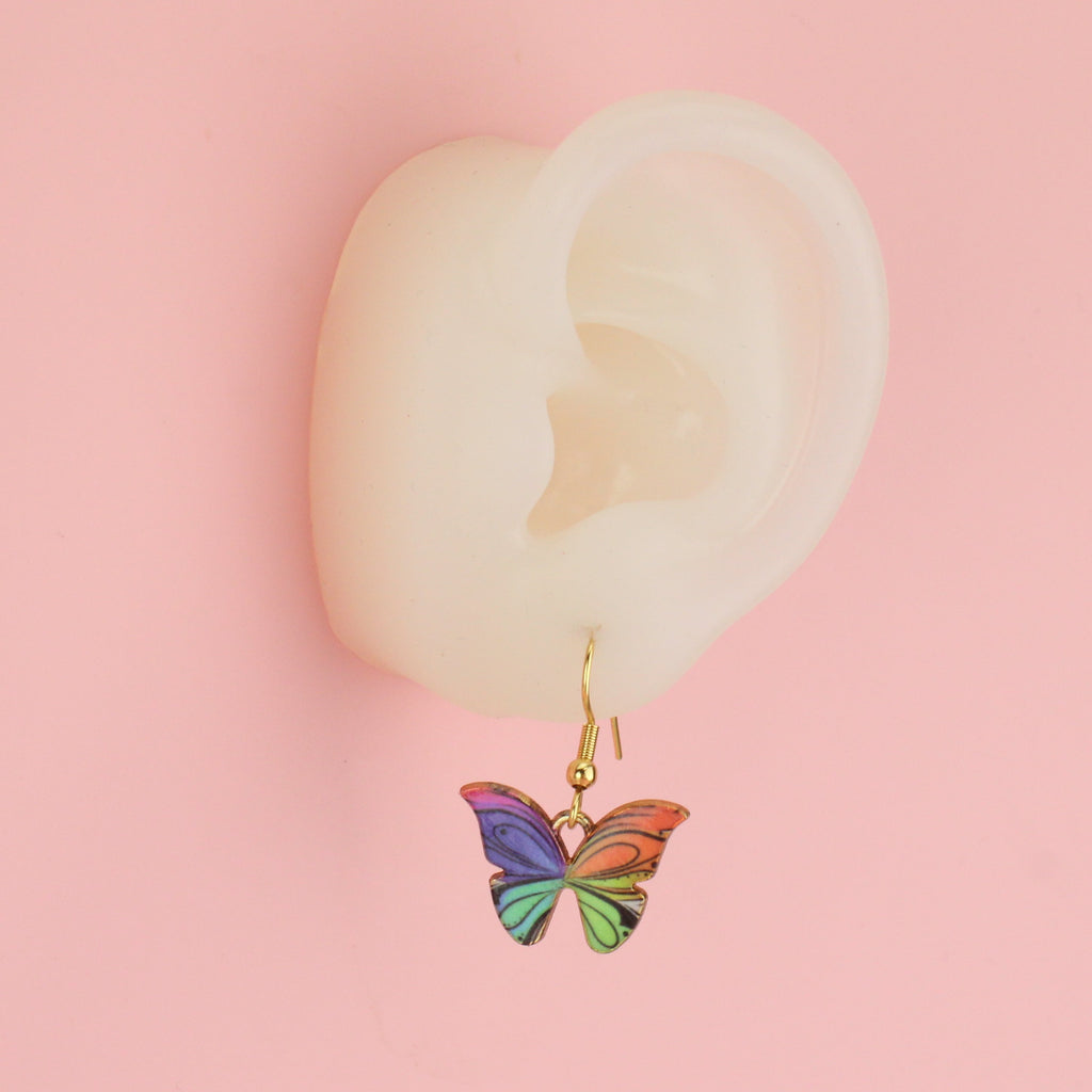 Rainbow Butterfly Earrings