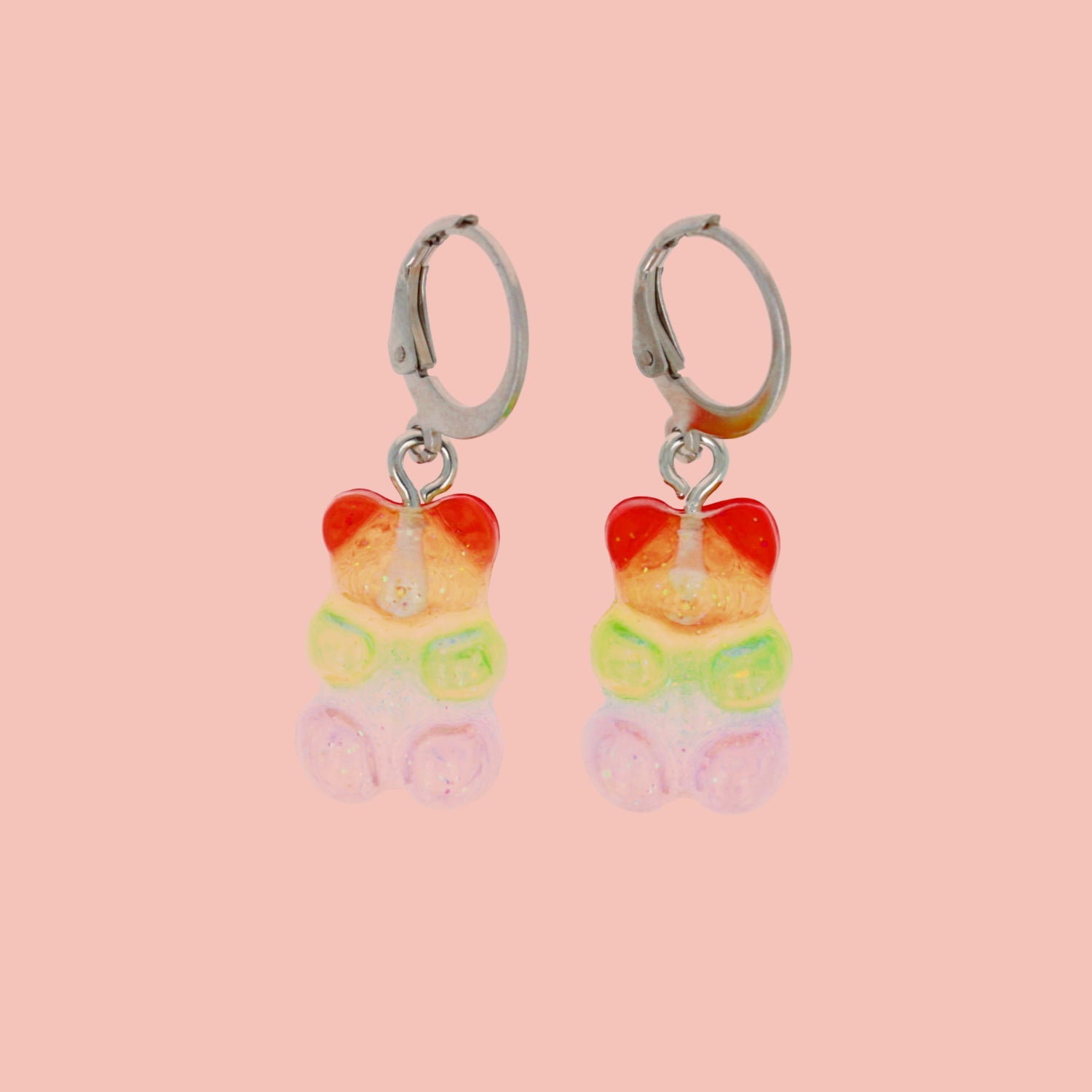 Rainbow Gummy Bear Earrings